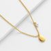 French Minimalist Small Gold Bean Pearl Necklace Label Pendant Collarbone Versatile Temperament Short Round Bead Sweater_ipsvogv.com