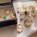 Real Gold Electroplated Zircon Freshwater Pearl Opening Court Style Index Finger Ring, Light Luxury High-end Feel, Hand_ipsvogv.com