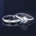Couple's Pure Silver Moissanite Simple Six Claw Diamond Plain Ring, Wedding Proposal, Gift To Girlfriend_ipsvogv.com