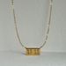 Spot Retro Gold Plated Titanium Steel Square Digital 11 Clock Pendant Necklace_ipsvogv.com