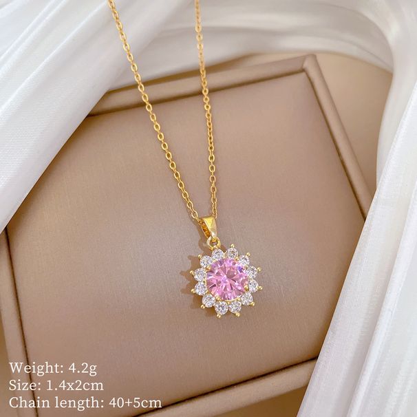 【 】 Round, Small, Diamond, Fashionable, Light Luxury, Gorgeous, Full Diamond Necklace, Women's Versatile Clavicle Chain,_ipsvogv.com