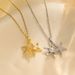 A Micro Inlaid Zirconia Sea Summer Star Pearl Pendant With Full Diamond, Titanium Steel Women's Collarbone Chain Jewelry_ipsvogv.com