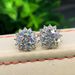 Cao Shi's Simple and Luxury Wind Flower Blossom Full of Diamond Korean Edition Snow Micro Set Zircon Earrings_ipsvogv.com