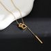Titanium steel necklace, simple square necklace, women's new high-end feeling, 100 matching accessories, non fading_ipsvogv.com