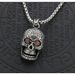 Japanese Korean Versions Of Rock Singer Rap Hip-hop Red Eye Skull Pendant Titanium Steel Men's And Women's Necklace_ipsvogv.com