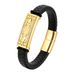 Hot selling skull shield woven genuine leather for men, fashionable, trendy, personalized stainless steel bracelet_ipsvogv.com