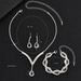 Simple Creative Design V-Shaped Water Drop Pendant Korean And Japanese Fashion Elegant New Necklace Earrings Bracelet_ipsvogv.com