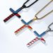 Stars and Stripes Titanium Steel Cross Necklace Gender free Men and Women Wear Trendy Pendant_ipsvogv.com