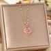 Korean Version Titanium Steel Necklace, Women's Agile Clover Pendant, Simple Collarbone Chain, Birthday Gift For_ipsvogv.com