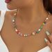 Jewelry Minimalist Rice Woven Pearl Ethnic Mix And Match Small Daisy Crushed Stone Necklace For Women_ipsvogv.com