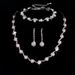 AQUA LUXE - Pearl & Diamond Bridal Jewelry Set (3-Piece Claw Chain Set, Water-Inspired Elegance, Hot Seller)_ipsvogv.com