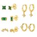 Women's Jewelry Personality Light Luxury Copper 925 Earrings Geometric Earrings Set Inlaid With Diamonds Colored Diamonds Zircon Square Ear Buckles_ipsvogv.com