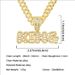 Cool Square Diamond Hip Hop Letter King Pendant Necklace Miami Cuban Chain Personalized Dressing Accessories_ipsvogv.com