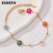 Women's Jewelry Set Fashion Colorful Flower Bracelet For Girls Niche High End Light Luxury Stainless Steel Girlfriend Versatile Hand Jewelry Necklace_ipsvogv.com