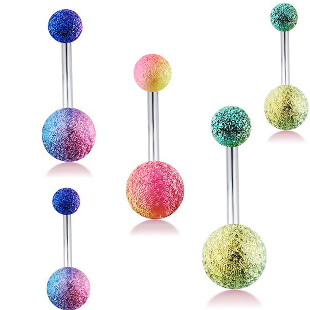 puncture navel ring mixed color navel nail color grinding yarn acrylic navel nail BELLY_ipsvogv.com