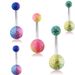 puncture navel ring mixed color navel nail color grinding yarn acrylic navel nail BELLY_ipsvogv.com