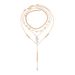 Bohemian Irregular Gravel Crystal Pendant Ins Style Metal Snake Bone Chain Necklace_ipsvogv.com