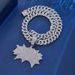 BOM Full Diamond Letter Cuban Chain Personality Hip-Hop Style Men's Daily Street Cool Pendant Necklace_ipsvogv.com