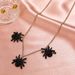 Vintage Gothic Black Spider Pendant Necklace Niche Design Exaggerated Punk Chain Collarbone Halloween Gift_ipsvogv.com