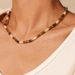 French High Grade Contrast Color Round Stone Necklace Simple Ethnic Style Beaded Clavicle Chain New Versatile Necklace For Women_ipsvogv.com