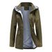 Women's Clothing new autumn and winter detachable hood windbreaker women women's clothing large size women's jacket raincoat_ipsvogv.com
