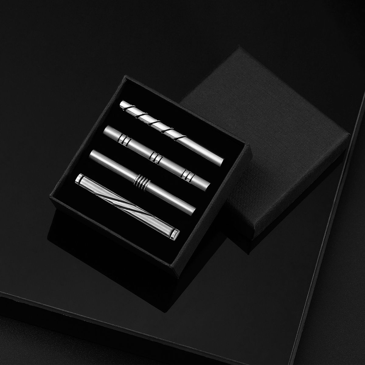 Dai Li Multi Color Tie Clip Set With Box Men's Formal Suit Fashion Accessories Hot Sale_ipsvogv.com