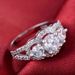 Moissanite Platinum Plated Micro Inlaid Three Diamonds Fashionable High End Trend Exquisite Luxury 3A Zircon Women's Ring_ipsvogv.com