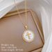 Round 【 】 Cross Luxury Charm Gorgeous Full Diamond Necklace Women's Versatile Clavicle Titanium Steel Chain 【 】_ipsvogv.com