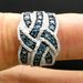 Blue Female Exaggerated Silver Plated Engagement Ring_ipsvogv.com