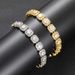 Unisex Bracelet 10mm Wide Rock Sugar Chain Zircon Bracelet Flip Cover Trendy Men's Bracelet Fashion Accessories_ipsvogv.com