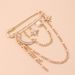 Light Luxury Full Diamond Crescent Moon Star Brooch Women, New Metal Chain Pearl Pin Accessories_ipsvogv.com