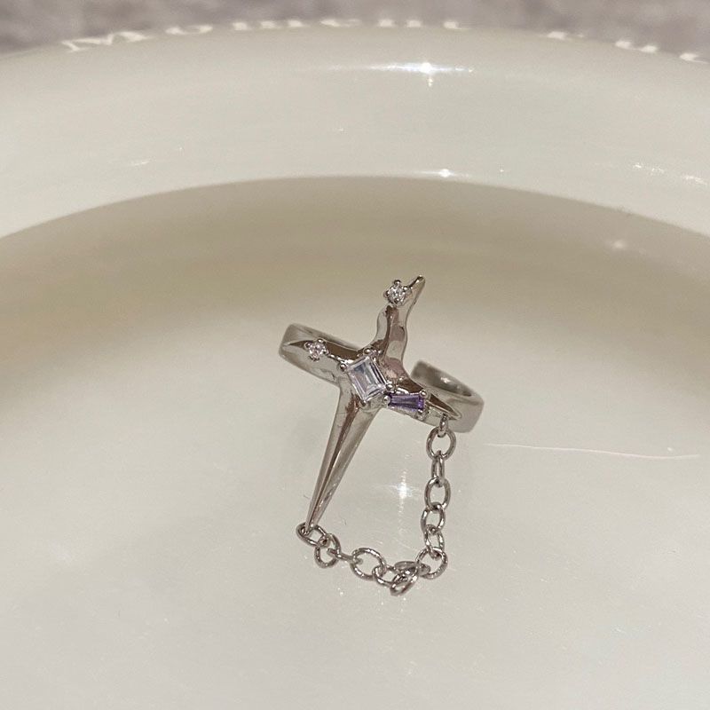 Small Niche Design, Irregular Metal Zircon Open, Women's Cool Style, Simple And Versatile Temperament, Personalized_ipsvogv.com