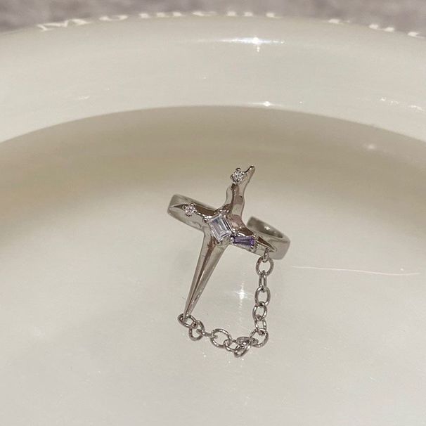 Small Niche Design, Irregular Metal Zircon Open, Women's Cool Style, Simple And Versatile Temperament, Personalized_ipsvogv.com