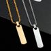 hot selling smooth stainless steel geometric three dimensional long strip can be engraved men's simple and fashionable titanium steel necklace_ipsvogv.com