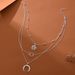 New Necklaces, Fashionable And Personalized Maps, Moon Three-layer Necklace Accessories_ipsvogv.com