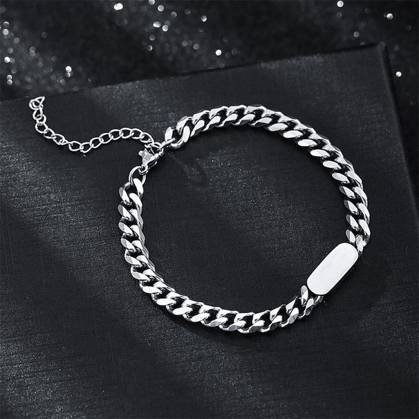 Titanium Steel Trendy Women, Hiphop Bend Brand Couples, Fashionable And Simple Personality, Student Cold Style Bracelet_ipsvogv.com