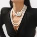 N12399 new multi-layer pearl camellia flower pendant necklace fashionable ins versatile long sweater chain_ipsvogv.com