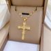 Fashionable 【 】 Cross Light Luxury Charm Gorgeous Full Diamond Necklace Women's Versatile Clavicle Titanium Steel Chain 【 】_ipsvogv.com