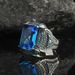 Hecheng Fashion Simple Square Diamond Gold Plated Inlaid Ring For Men_ipsvogv.com