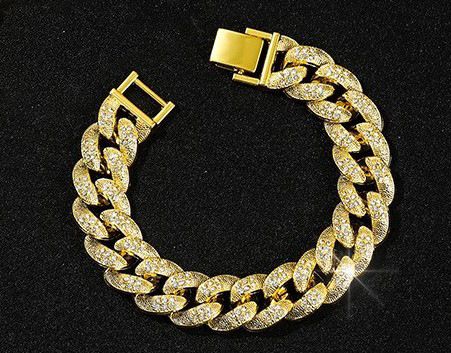 New 16mm Bubble Alloy Cuban Hip Hop Personalized Simple Fashion Men's Necklace_ipsvogv.com