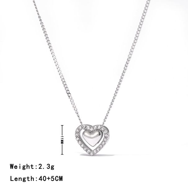 Women's Jewelry Love Necklace Commuting Versatile Design High Grade Titanium Steel Cold Style Clavicle Necklace_ipsvogv.com