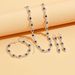 Fashion Bride Wedding Jewelry Necklace Earrings Bracelet Rhinestone Simple Set Dress Accessories_ipsvogv.com