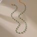 Copper plated K gold natural turquoise necklace high grade sense of versatile necklace texture jewelry_ipsvogv.com