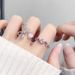 Full Pink Diamond Bow Zircon Series Open Ring With Flower Light Luxury And Premium Sense, Niche Design Ring Sense,_ipsvogv.com