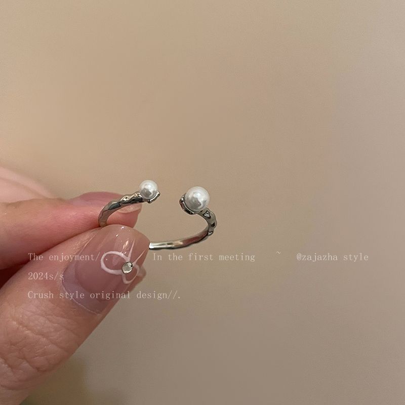 【 1343 Positive Reviews 】 Pearl Butterfly Zircon Open For Women In Summer, Light Luxury, Niche, Finger Ring, High Grade,_ipsvogv.com