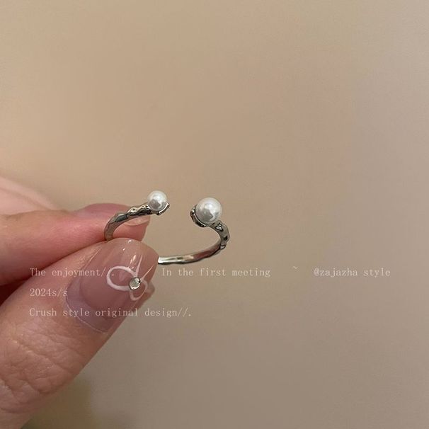 【 1343 Positive Reviews 】 Pearl Butterfly Zircon Open For Women In Summer, Light Luxury, Niche, Finger Ring, High Grade,_ipsvogv.com