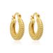 Women’s Jewelry Set Fashion Heavy Metal Texture High Grade Earrings Granular Design Real Gold Plated Geometric Copper Tube Retro Earrings_ipsvogv.com