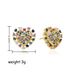 Women’s Jewelry Set Fashion Copper Plated Real Gold Style Love Heart Shaped Micro Inlaid Colored Zircon Earrings Light Luxury Earrings Jewelry_ipsvogv.com