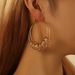 Gold Color Large Hoop Street Style Personality Hollow Exaggerated Fashion Trendy Earrings_ipsvogv.com