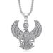 New Hip-Hop HIPHOP Titanium Steel Gold-Plated Ancient Egyptian Horus Ankh Pendant Necklace_ipsvogv.com